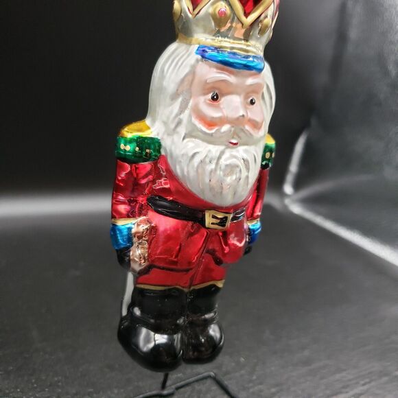 Yuletide Traditions Nutcracker Handblown Glass Christmas Tree Ornament - Picture 2 of 7